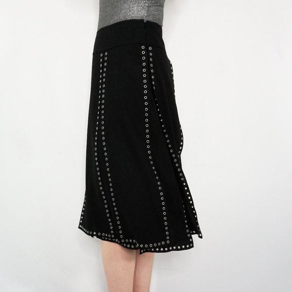 MICHAEL KORS COLLECTION Metal Eyelet Layered Skirt - Picture 6 of 8